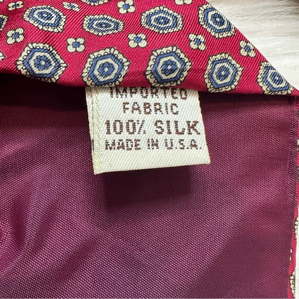 Mens Yves Saint Laurent Red Silk Tie